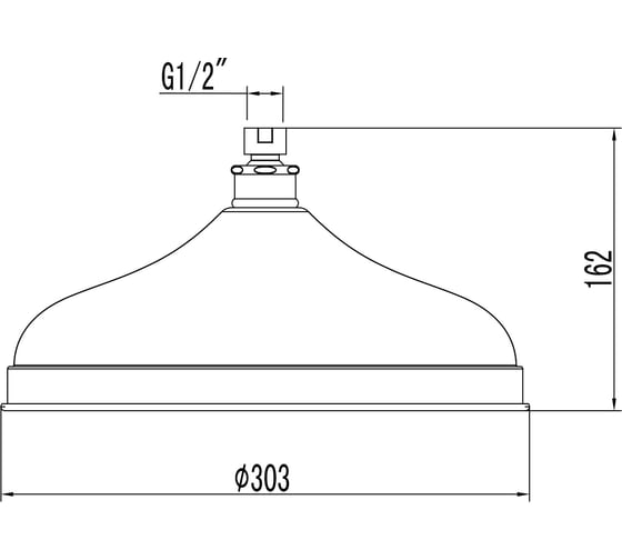 Верхняя душевая лейка Lemark Ø303 мм, для серии Брава, золото LM9830G
