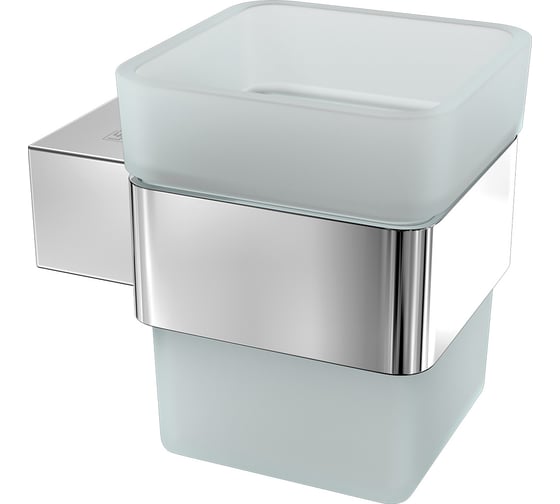 Стакан для зубных щеток Lemark SMOOTH LINE с держателем, хром 9731013 1