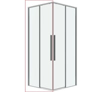 Душевое ограждение 1/2 Grossman Galaxy (100х195) хром, стекло прозрачное, 1 место 1/2.K33.01.10.10.00