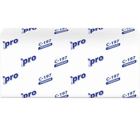 Бумажные полотенца Protissue V сложения, 2 слоя, 200 листов 20 пачек С197 24038