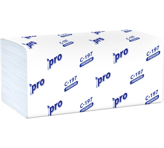Бумажные полотенца Protissue V сложения, 2 слоя, 200 листов 20 пачек С197 24038