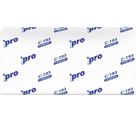 Бумажные полотенца Protissue V сложения, 1 слой, 33 гр, 250 листов С193