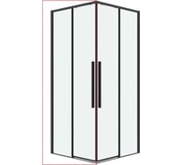 Душевое ограждение 1/2 Grossman Galaxy (120х195) графит сатин, стекло прозрачное, 1 место 1/2.K33.01.12.42.00