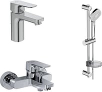 Набор 3 в 1 смеситель для душа и умывальника IDEAL STANDARD BD005AA Set CERAPLAN III душевой гарнитур 00000077898