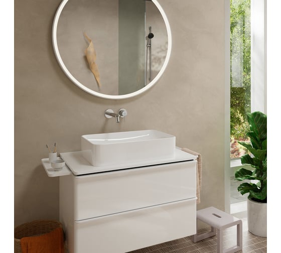 Смеситель для раковины Hansgrohe Tecturis S однорычажный, для скрытого монтажа, настенный, с изливом 16.5 см, хром 73350000