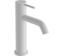 Смеситель для раковины Hansgrohe Tecturis S 110, однорычажный, со сливным гарнитуром, матовый белый 73310700