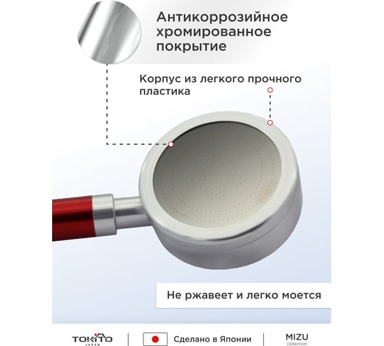 Лейка для душа TOKITO энергия + бодрость TOK-MIZU-1015