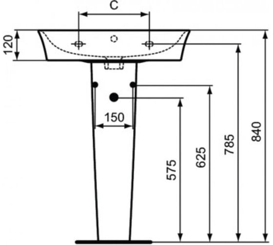 Колонна IDEAL STANDARD E074901 Connect Air 00000050820