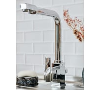 Смеситель для кухни Melodia della vita Perfetto латунь, с подкл.фильтра, картридж д.35мм хром, подводка 50см MDV30201 19799