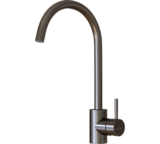 Смеситель для кухни MIXLINE 35k MLSS-0303BL трубчатый излив, ЧЕРНЫЙ ГРАФИТ 553817