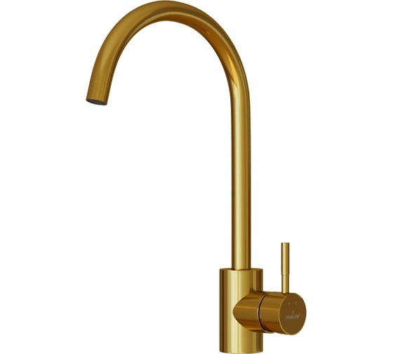 Смеситель для кухни MIXLINE 35k MLSS-0303G трубчатый излив, золото 553818