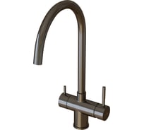 Смеситель для кухни MIXLINE 35k MLSS-0326BL трубчатый излив, подкл.к фильтру, черный графит 553826