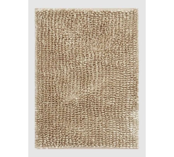 Коврик Arya home Senfoni из переливающей синели, 50x70 см, темно-бежевый 8680943223678 1