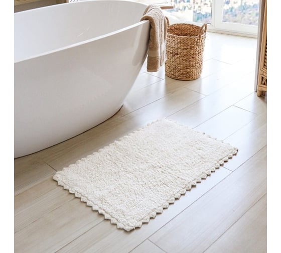 Коврик для ванной Arya home Helen 50x80 см, экрю 8680943101969