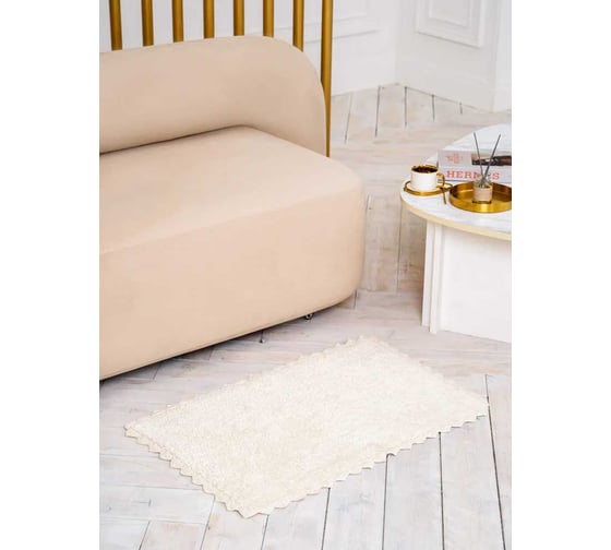 Коврик для ванной Arya home Helen 50x80 см, экрю 8680943101969