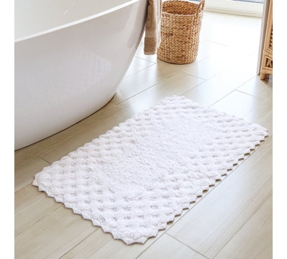 Коврик для ванной Arya home Mary 60x100 см, белый 8680943101914