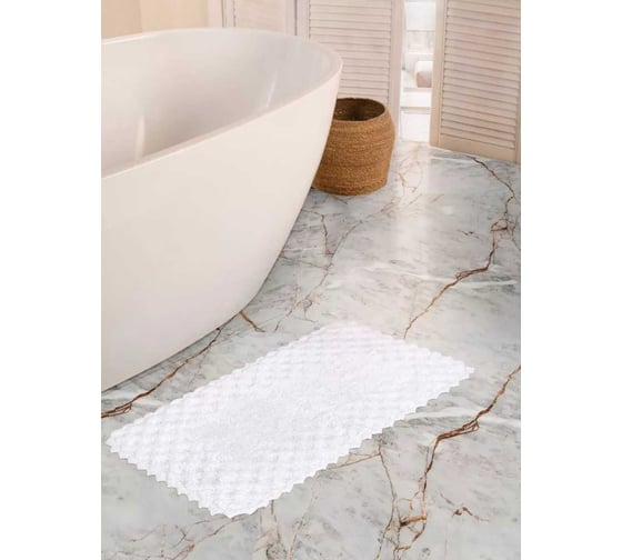 Коврик для ванной Arya home Mary 60x100 см, белый 8680943101914