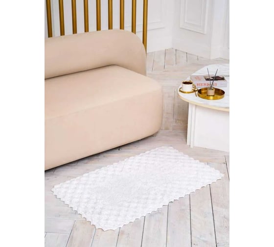 Коврик для ванной Arya home Mary 60x100 см, белый 8680943101914