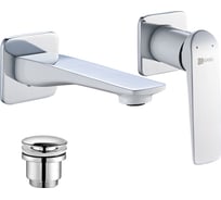 Смеситель для умывальника Lemark "Аллегро" встраиваемый, хром/белый LM5936CW