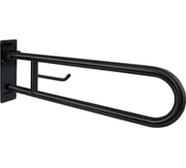 Полукруглый поручень Nofer для людей с ограниченными возможностями 800 мм черный, 15051.80.N
