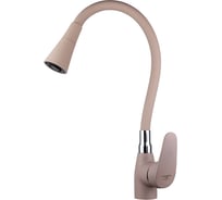 Смеситель для кухни Melodia della vita Ostessa картридж 40мм, гибкий излив "колокольчик", бежевый MDV40617Beige 12783