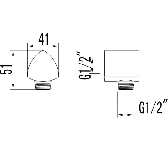 Подключение для душевого шланга Lemark для LM3522C, хром LM3583C
