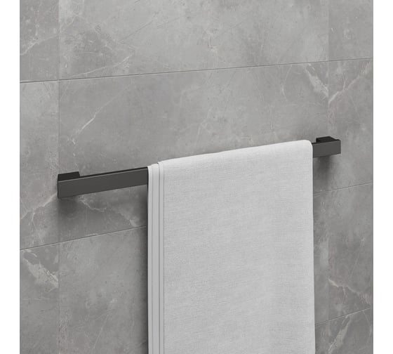 Полотенцедержатель Lemark SMOOTH LINE одинарный, графит 9786024