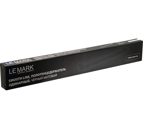 Полотенцедержатель Lemark SMOOTH LINE одинарный, чёрный 9782023
