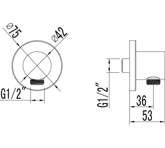 Подключение душевого шланга Lemark для LM3722BL, LM3729BL, черный LM3783BL