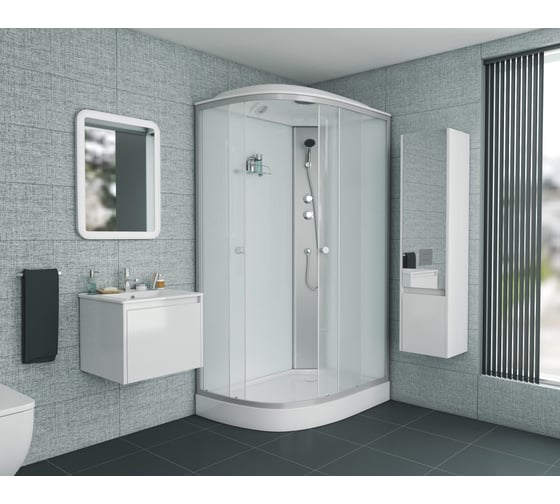 Душевая кабина Niagara NG-4312-14R (1200x800x2150) низкий поддон (13см) стекло матовое, 3 места 43121423R