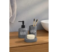 Набор для ванной Arya home Ada 3 предмета, серый 8680943228932