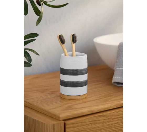 Набор для ванной Arya home Neve 3 предмета, белый, серый 8680943228949