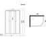 Душевая кабина Niagara NG-4512-14R BLACK (1200x800x2150) низкий поддон (13см) стекло мозаика, 3 места 45121453R 9