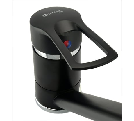 Смеситель для мойки Juguni Luxe одноручный, с поворотным изливом, картридж 40 мм, гайка 0402.448