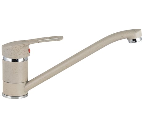 Смеситель для мойки Juguni Luxe одноручный, с поворотным изливом, картридж 40 мм, серый 0402.447