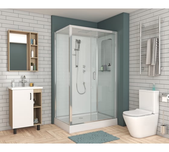 Душевая кабина Niagara NG-6012-01QR (1200x800x2100) низкий поддон (16 см) стекло прозрачное, 5 мест 60120114QR