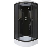 Душевая кабина Niagara NG-6501-14 (900x900x2150) низкий поддон (26см) стекло тонированное, алюм черный 4 места 65011434