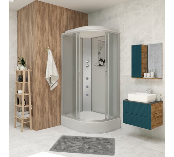 Душевая кабина NIAGARA NG-33184-14LG (1100x800x2150 мм), средний поддон (26 см), стекло матовое 331844LG