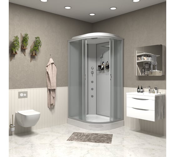 Душевая кабина NIAGARA NG-3312-14LG (1200x800x2150 мм), низкий поддон (13 см), стекло матовое 33121423LG