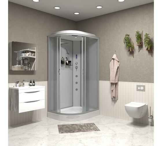 Душевая кабина NIAGARA NG-3312-14RF (1200x800x2150 мм), низкий поддон (13 см), стекло матовое 33121423RF