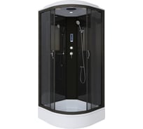 Душевая кабина Niagara NG-6501-14P (900x900x2150) средний поддон (26см) стекло тонированное, алюм черный 4 места 65011434P