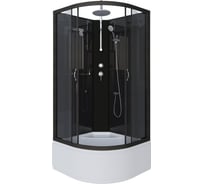 Душевая кабина Niagara NG-6508-14BKT (900x900x2100-2400) высокий поддон (40см) стекло тонированное, алюм черный 4 места 65081434BKT