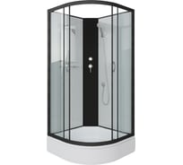 Душевая кабина Niagara NG-6702-14BK (1000x1000x2000) средний поддон(26см) стекло прозрачное, черные профиля 4 мест 67021414BK