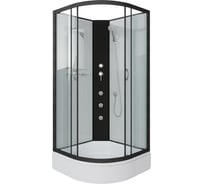 Душевая кабина Niagara NG-6702-14BKG (1000x1000x2000) средний поддон(26см) стекло прозрачное, черные профиля 4 мест 67021414BKG