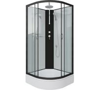 Душевая кабина Niagara NG-6701-14BKT (900x900x2100-2400) средний поддон(26см) стекло прозрачное, черные профиля 4 места 67011414BKT