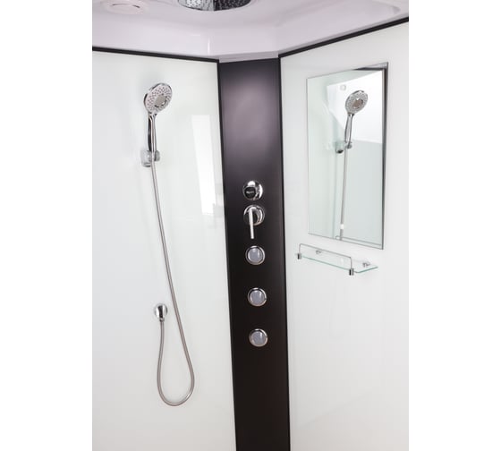 Душевая кабина Niagara NG-6701-14G (900x900x2150) средний поддон (26см) стекло прозрачное, черные профиля 4 места 67011414G