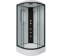 Душевая кабина Niagara NG-6703-14G (800x800x2150) средний поддон (26см) стекло прозрачное, черные профиля 4 места 67031414G