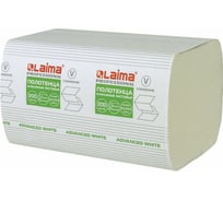 Бумажные полотенца ЛАЙМА H3 ADVANCED WHITE 200 шт, 2 слоя, белые, 230х205 мм, 15 пачек, V-сложение 111341
