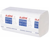 Бумажные полотенца ЛАЙМА H3 UNIVERSAL WHITE PLUS 250 шт, 1 слой, белые, 230х230 мм, 15 пачек, V-сложение 111343 16424618