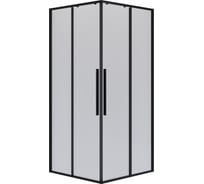 Душевое ограждение NIAGARA 100*100*195 мм, квадрат, раздвижная, черный матовый, стекло прозрачное, 1 место NG-6824-34BLACK